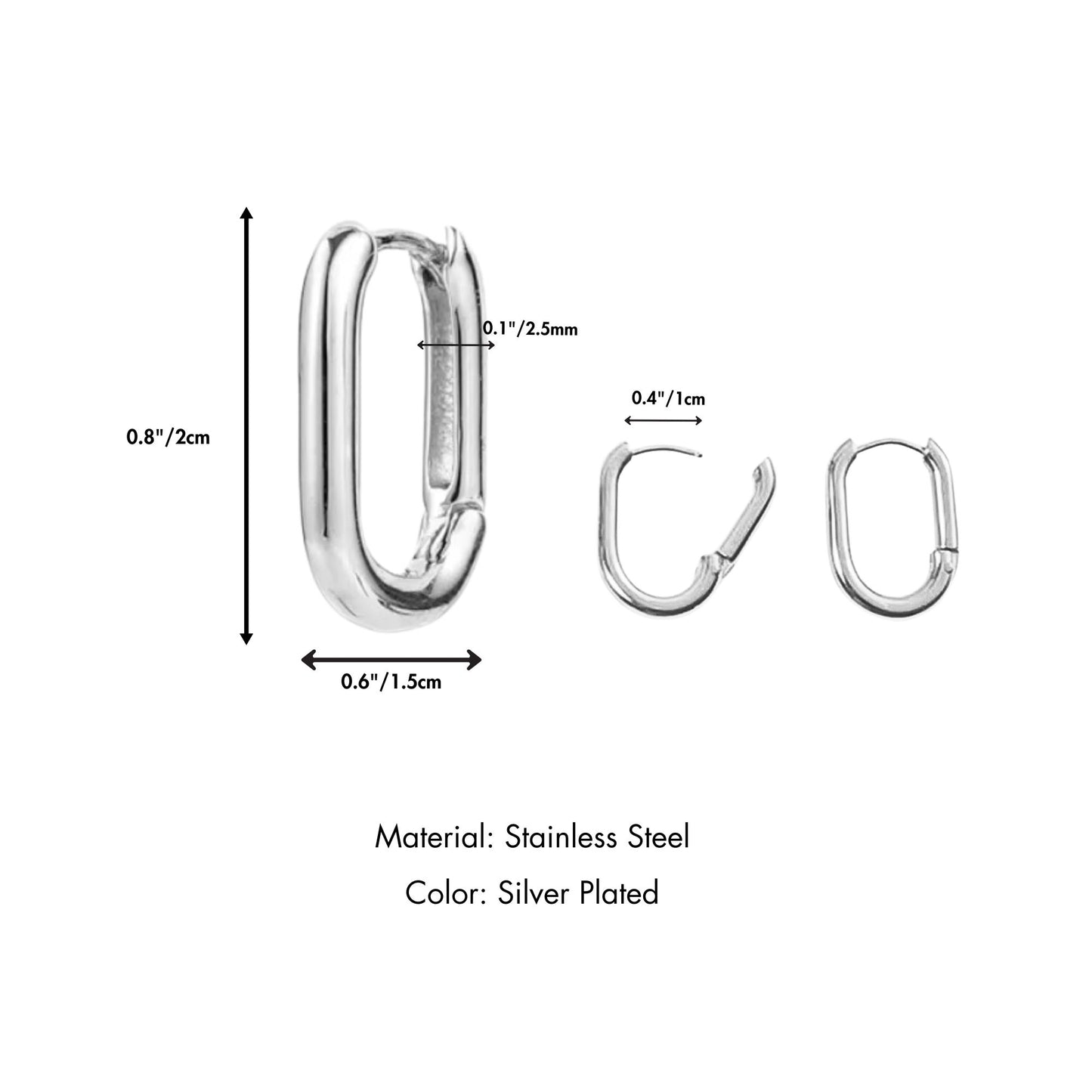 Silver Minimalist Hoop Earrings