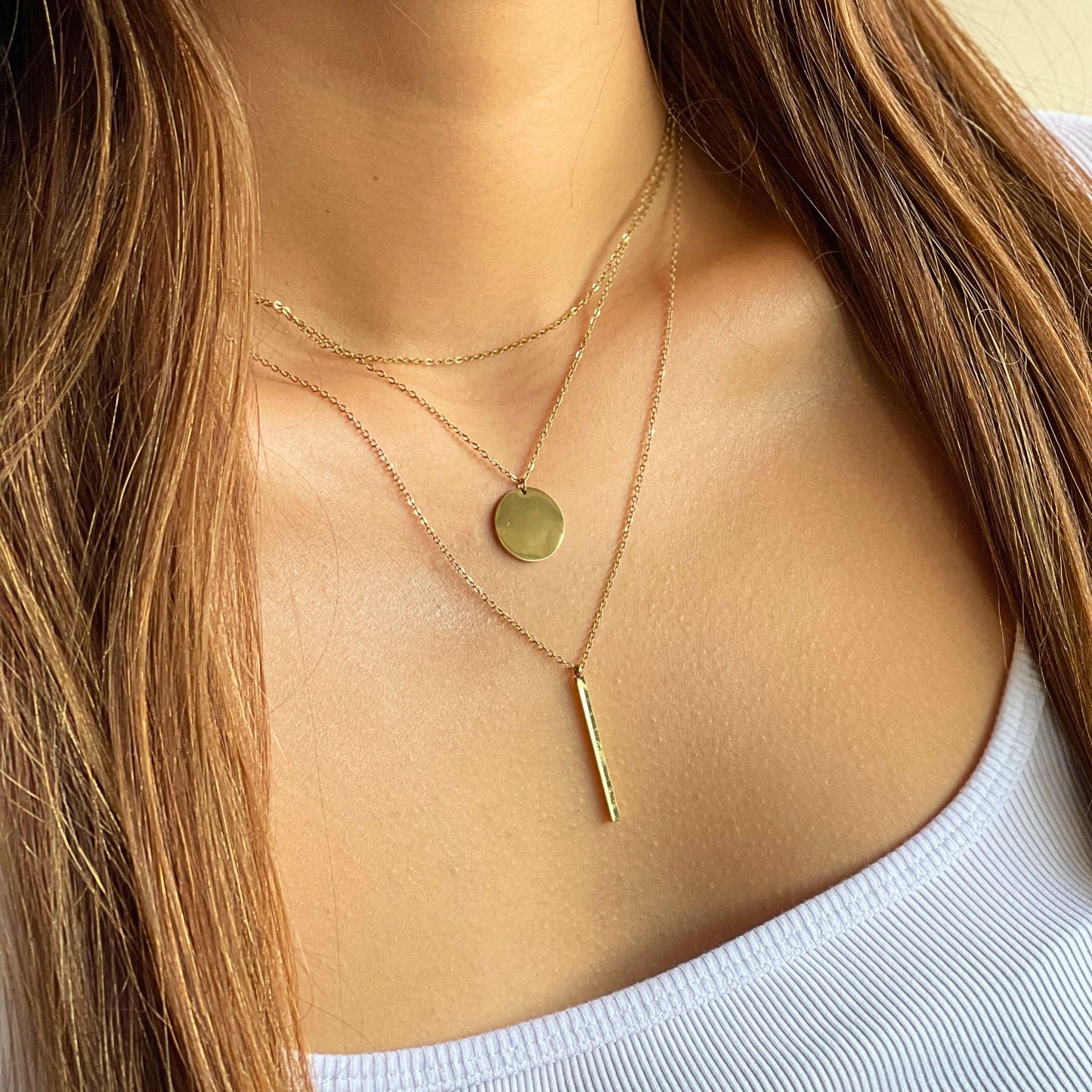 Jannet - Gold Layered Necklace - Set of Three