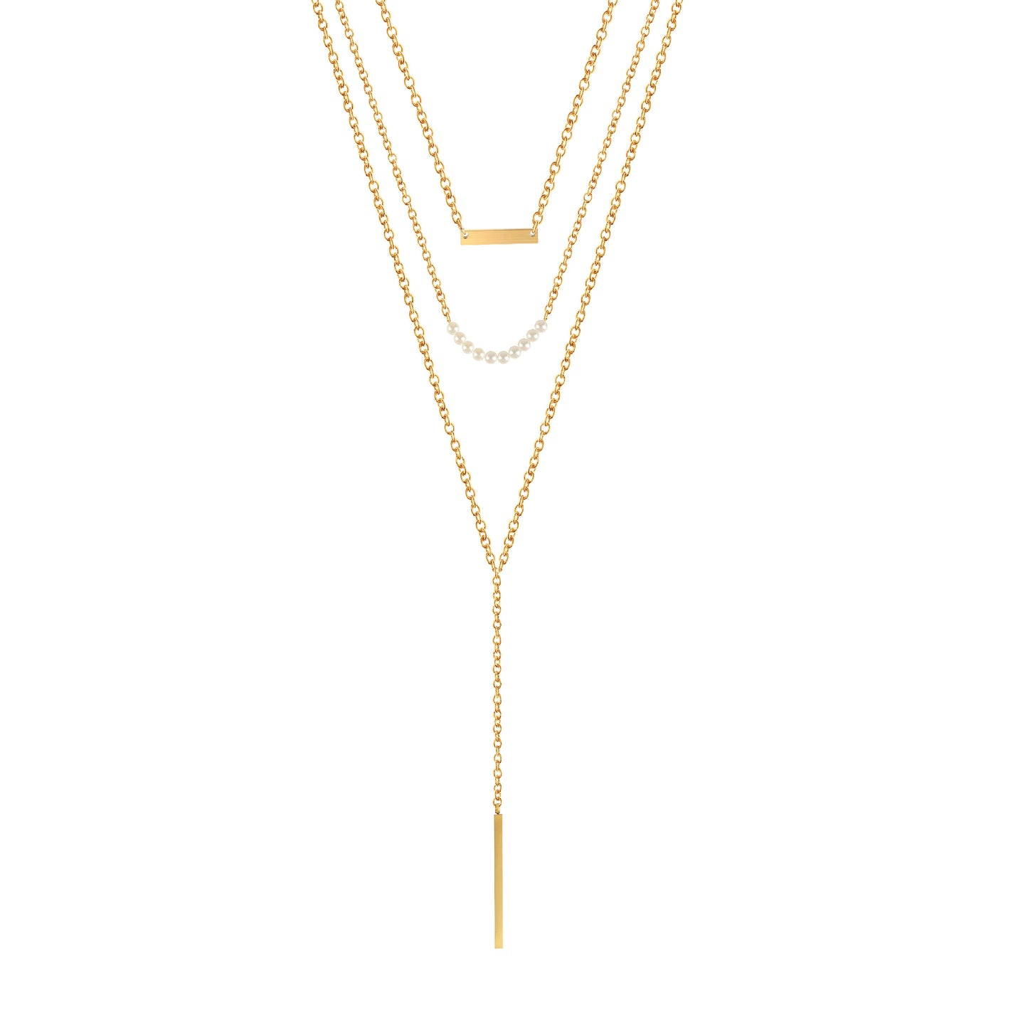 Lisa - Gold Layered Necklace - Set of Three