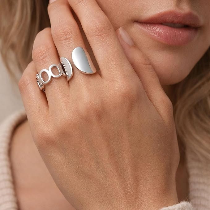 hollow & flat ring duo