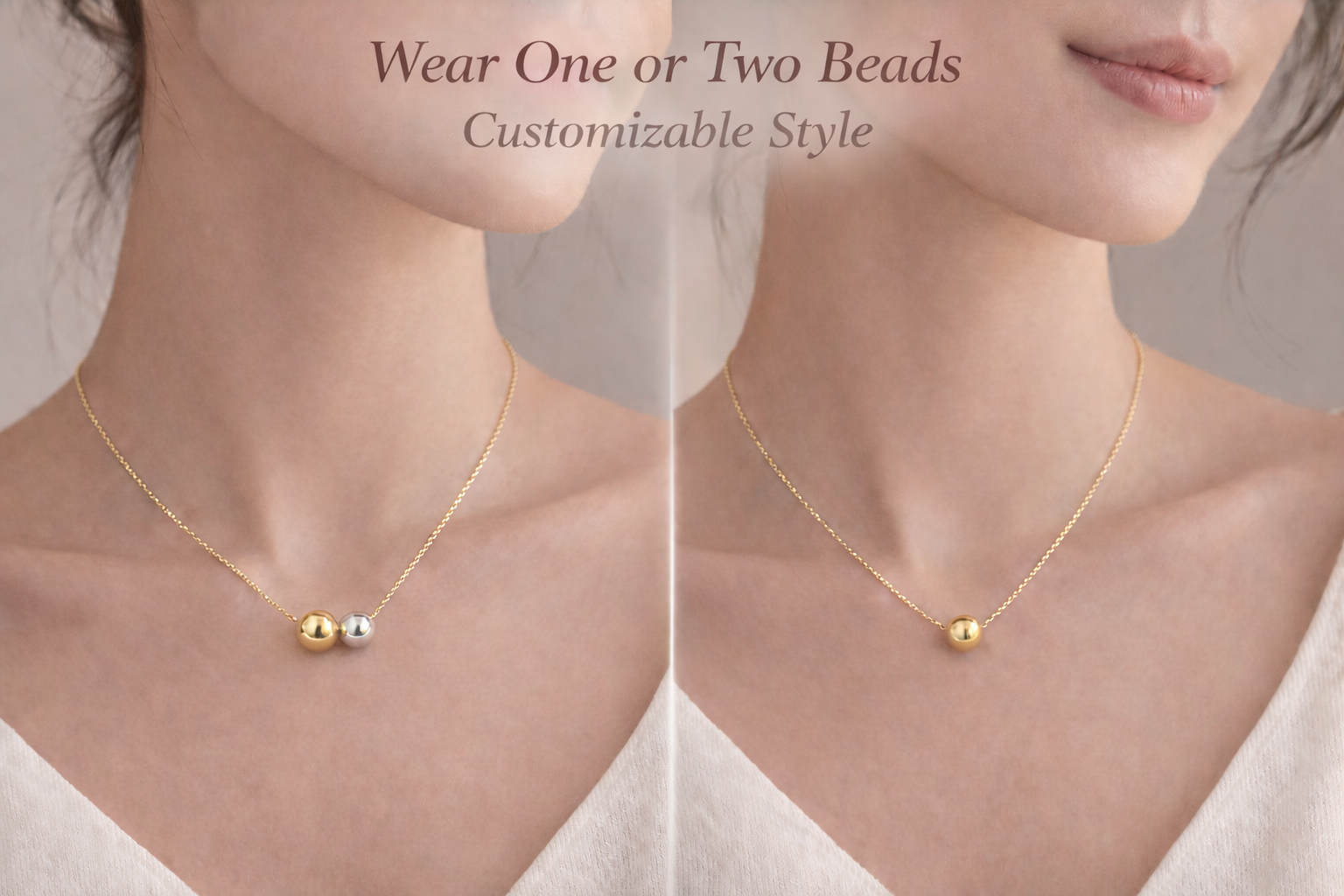 double beads necklace