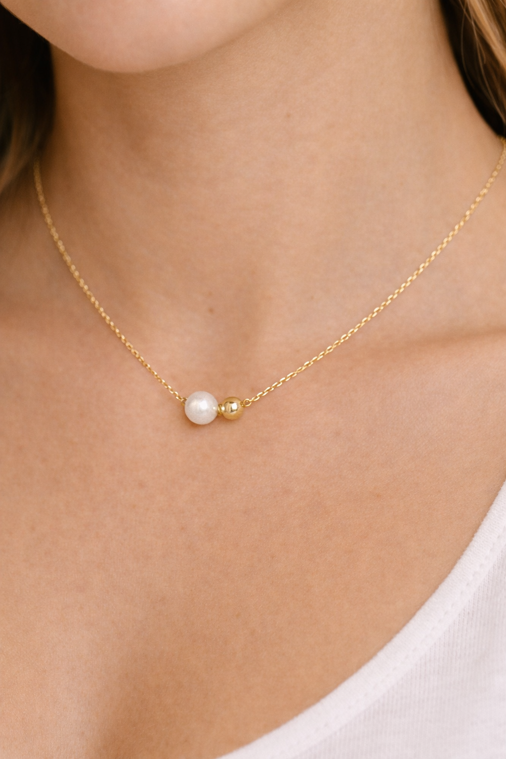 double beads necklace