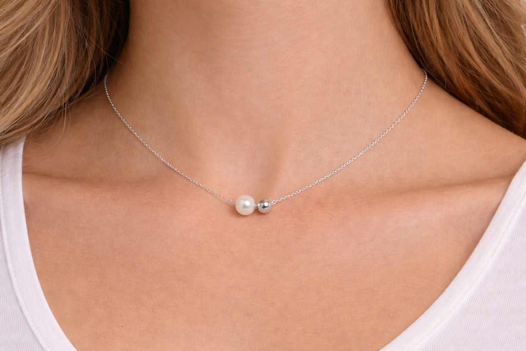 double beads necklace