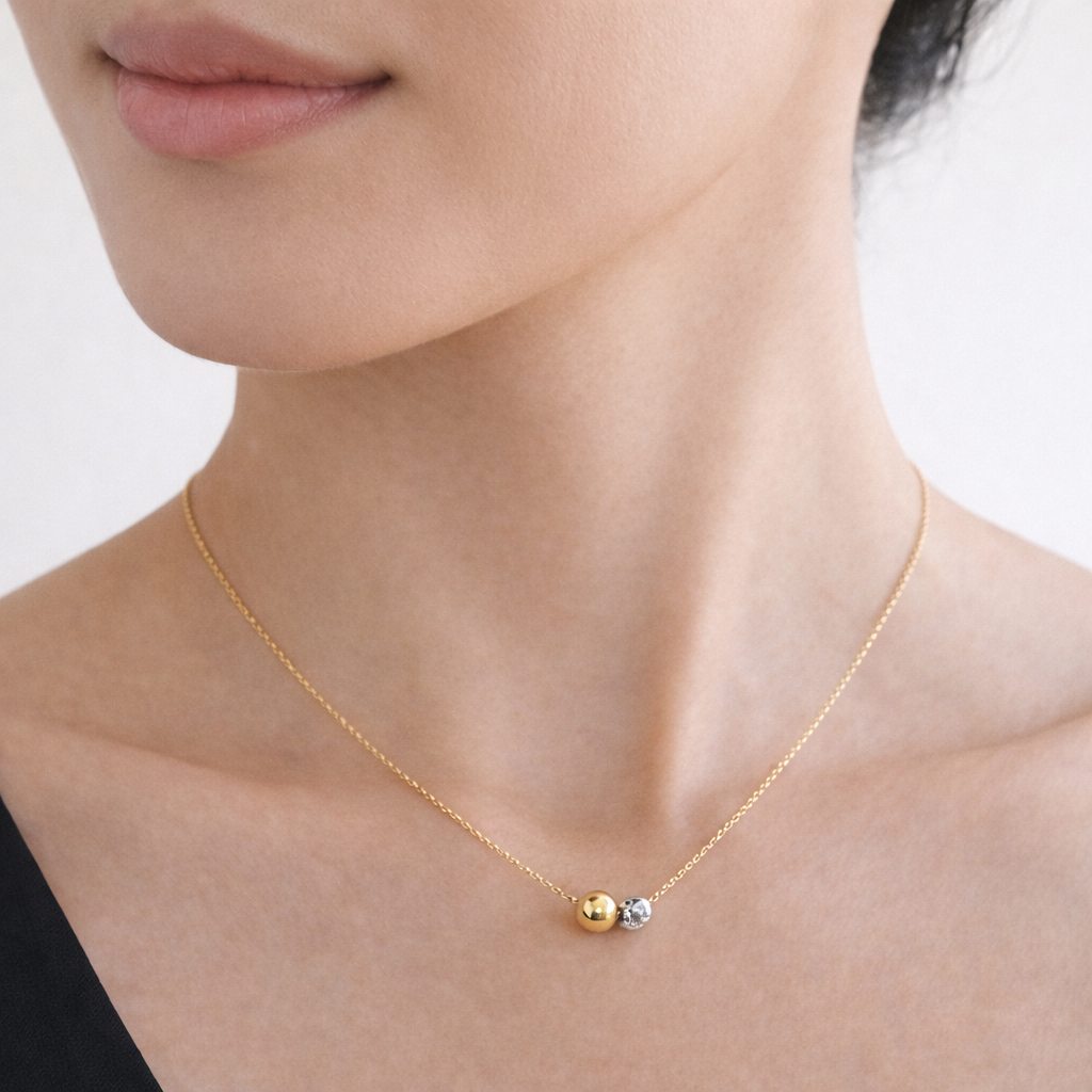 double beads necklace