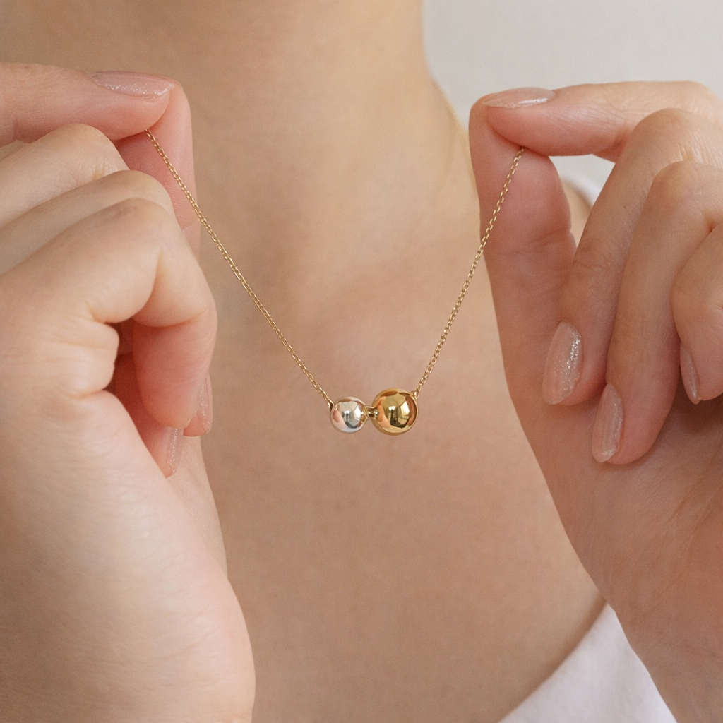 double beads necklace