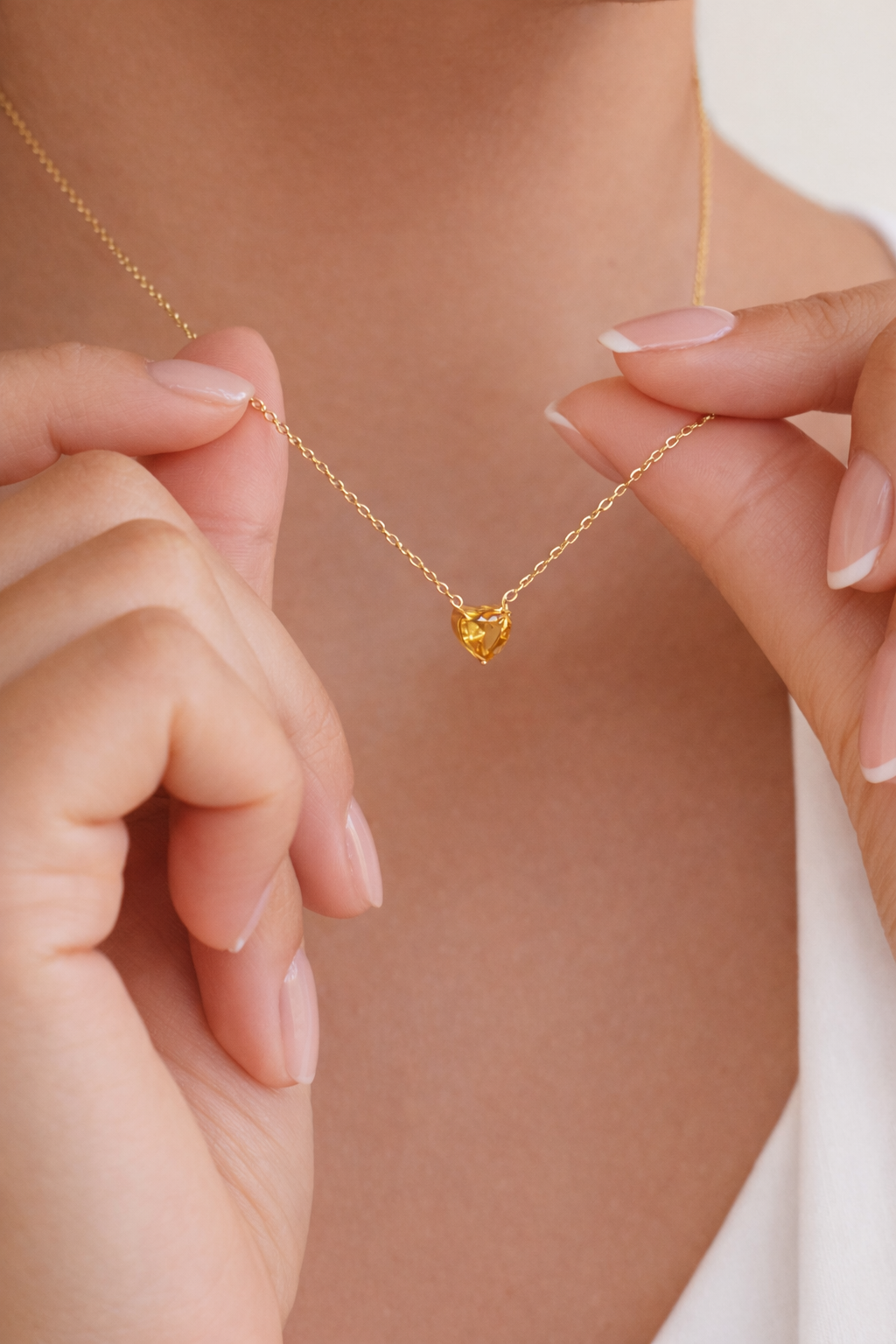 heart gemstone necklace