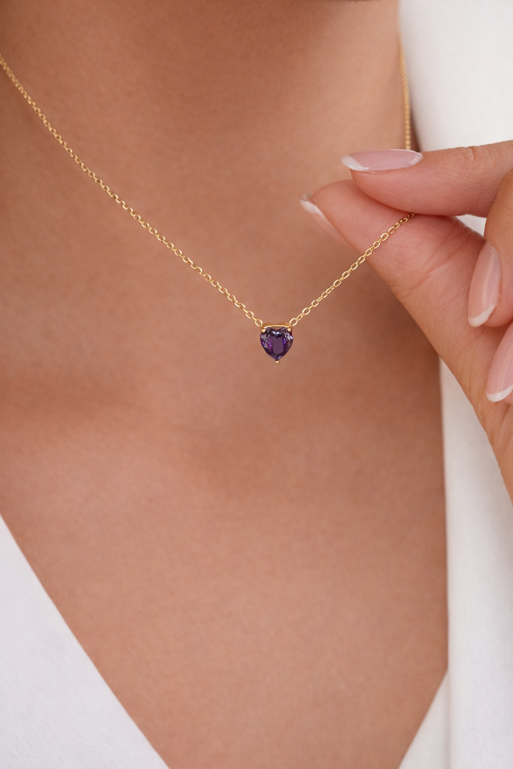heart gemstone necklace