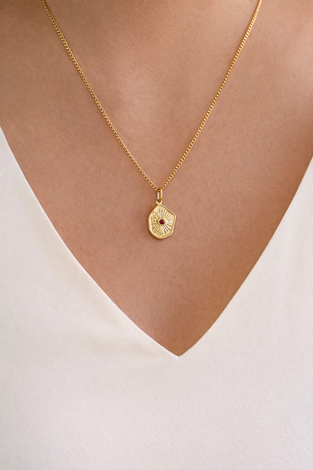 evil eye gemstone necklace