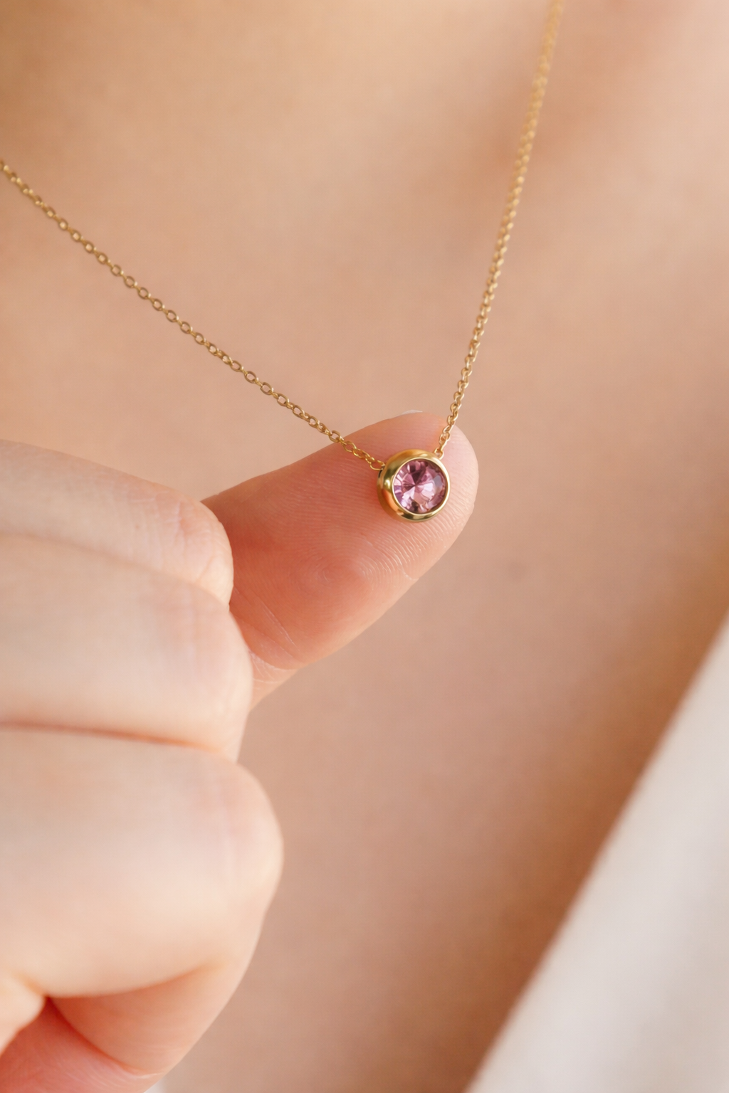 round gemstone necklace