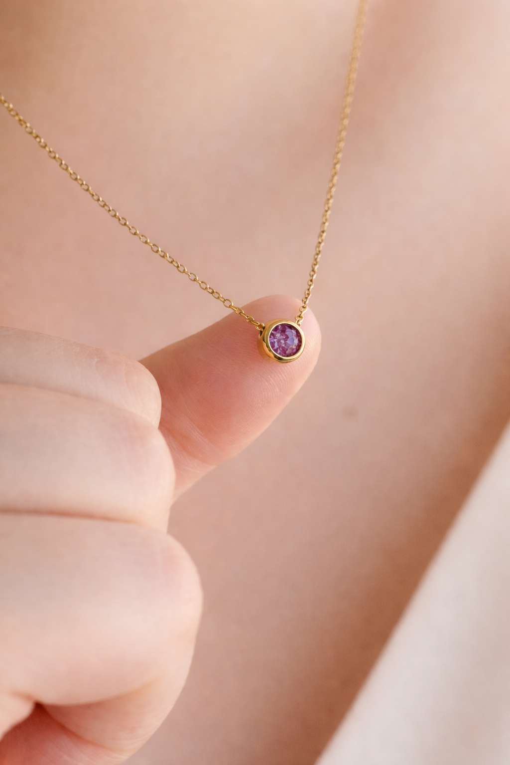 round gemstone necklace