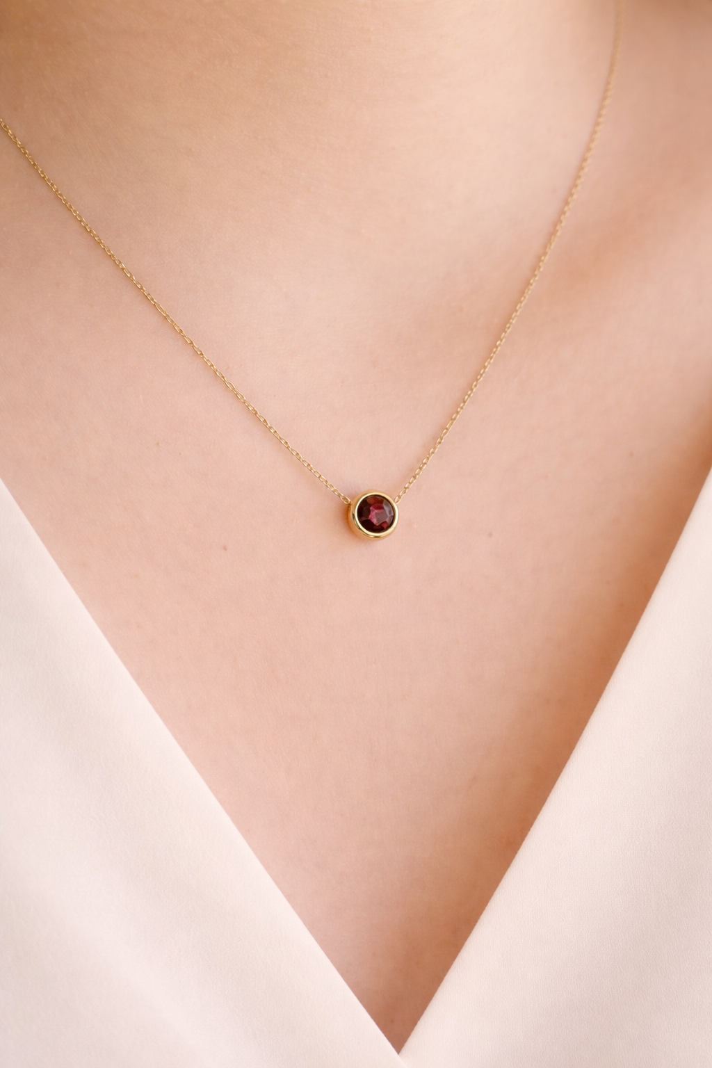 round gemstone necklace