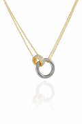 interlocking zircon rings necklace