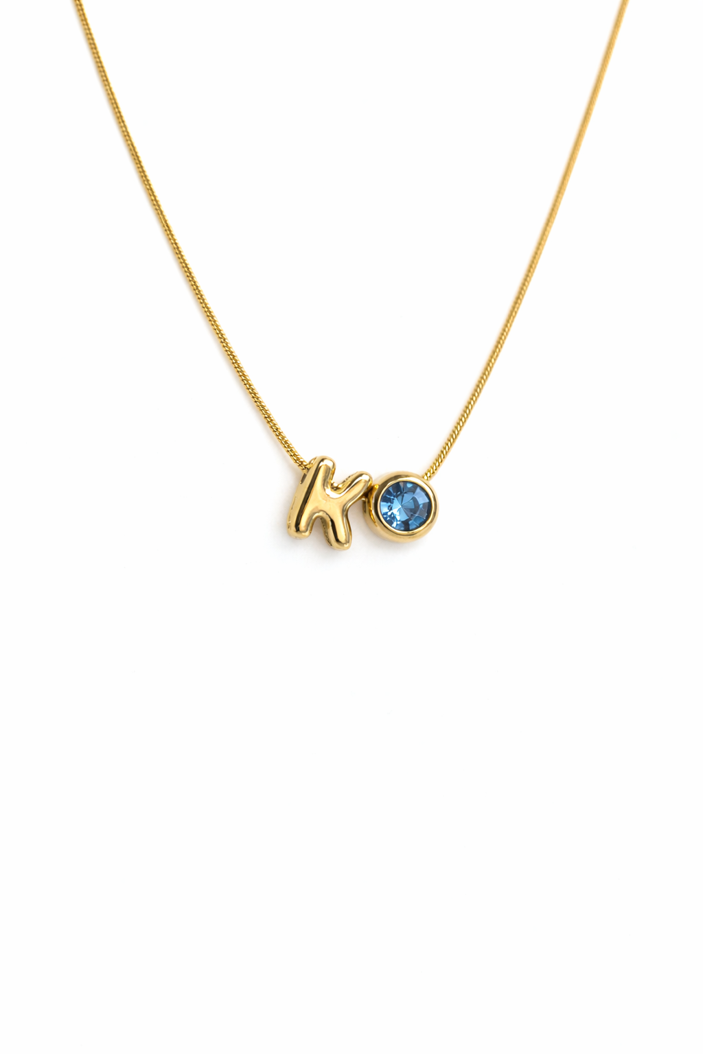 puffy 3d initial necklace (Copy)