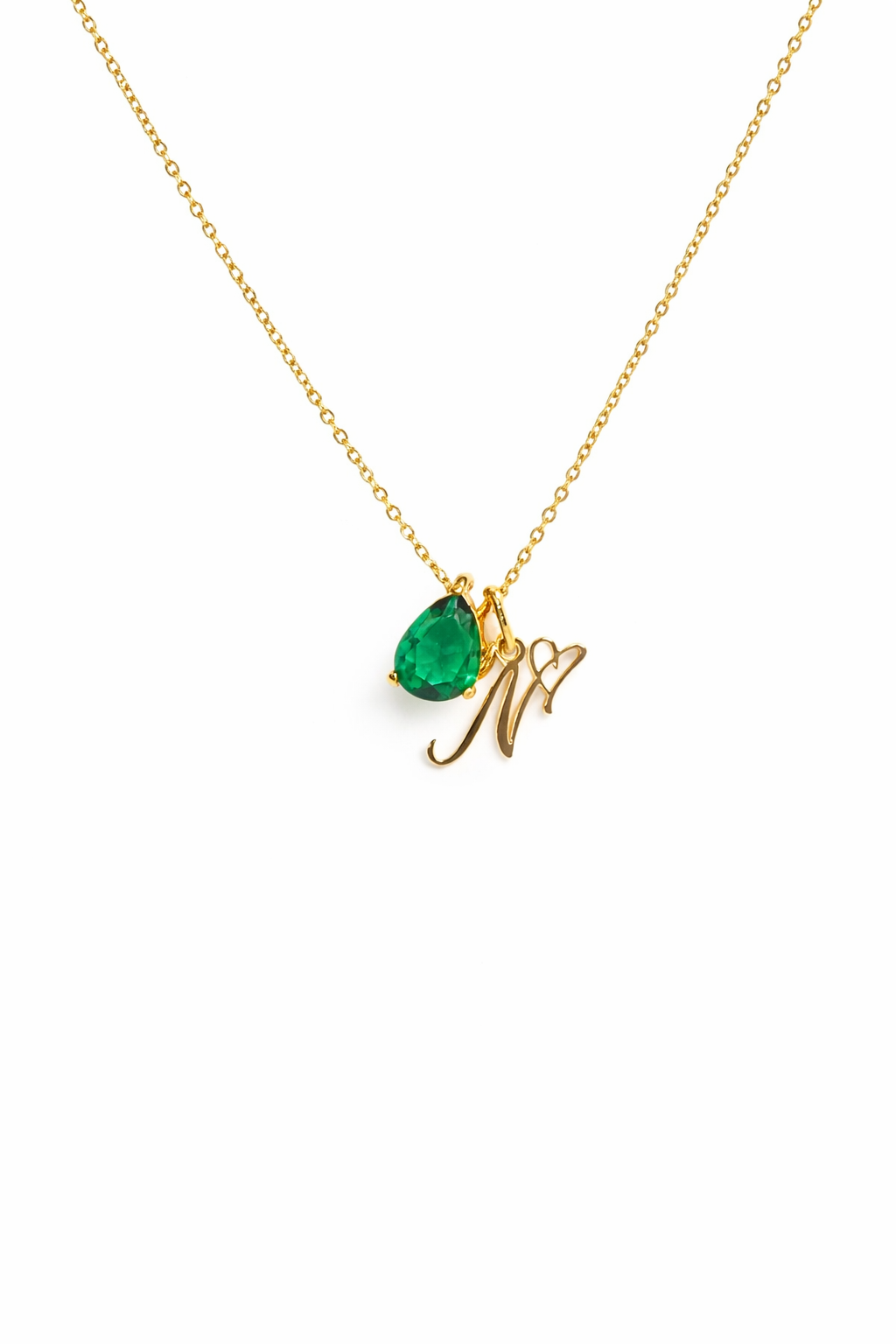 small heart initial necklace