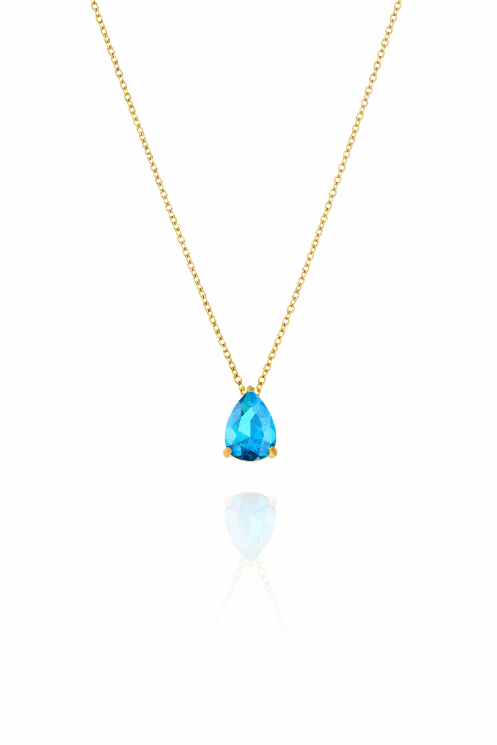 teardrop gemstone necklace