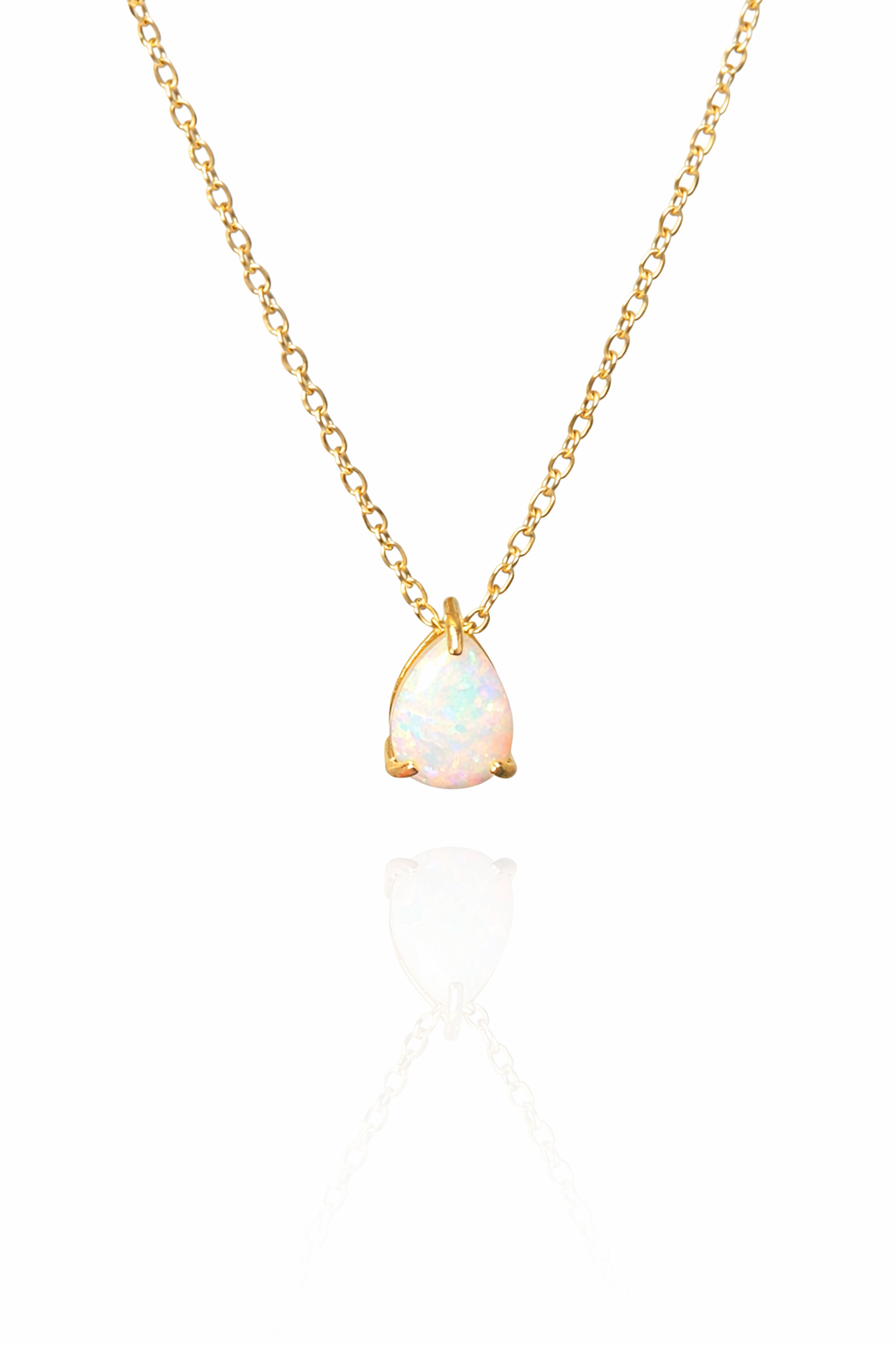 teardrop gemstone necklace