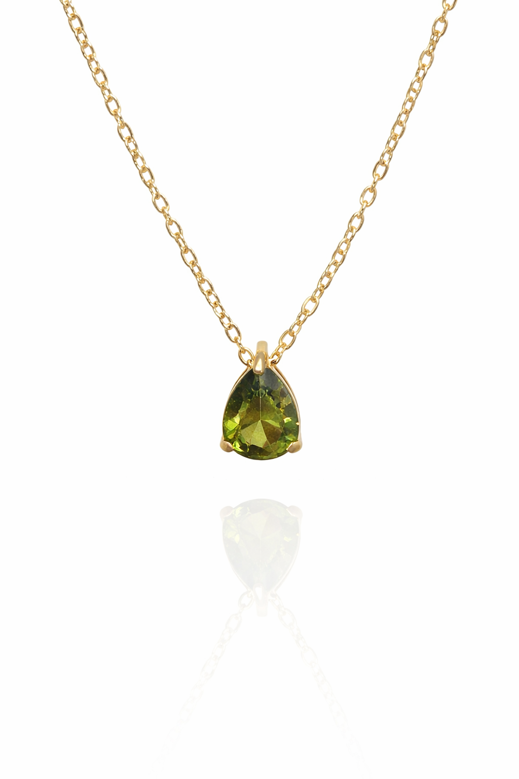 teardrop gemstone necklace