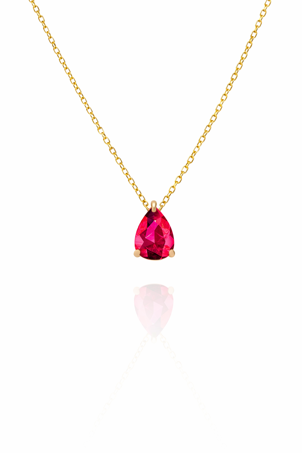 teardrop gemstone necklace