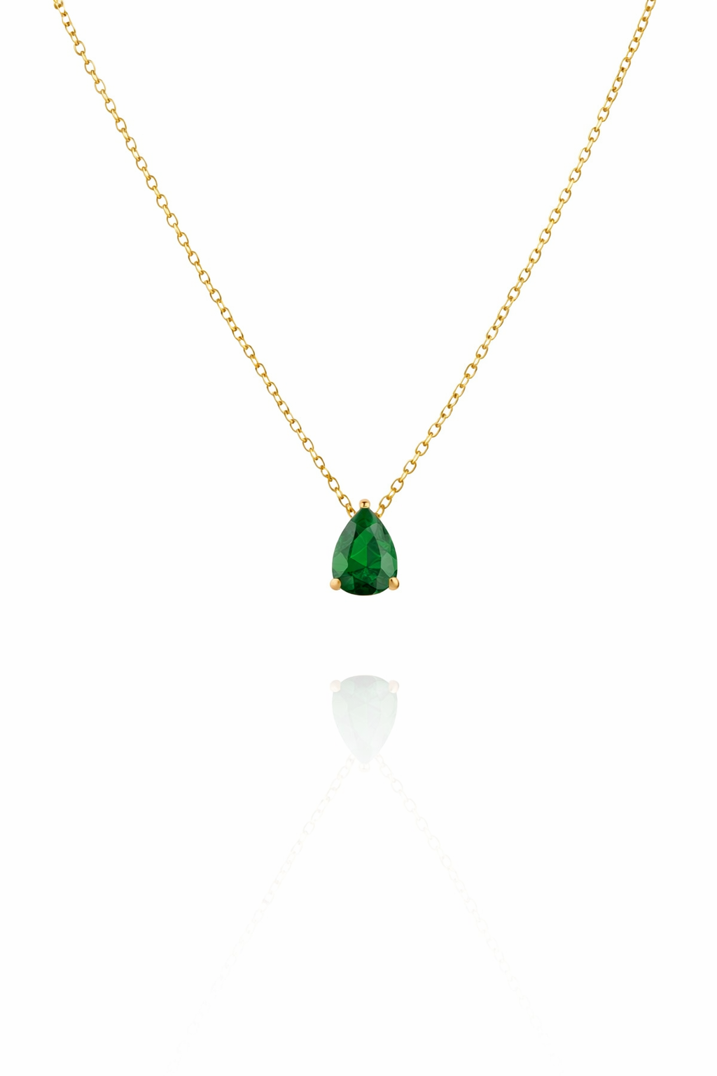 teardrop gemstone necklace
