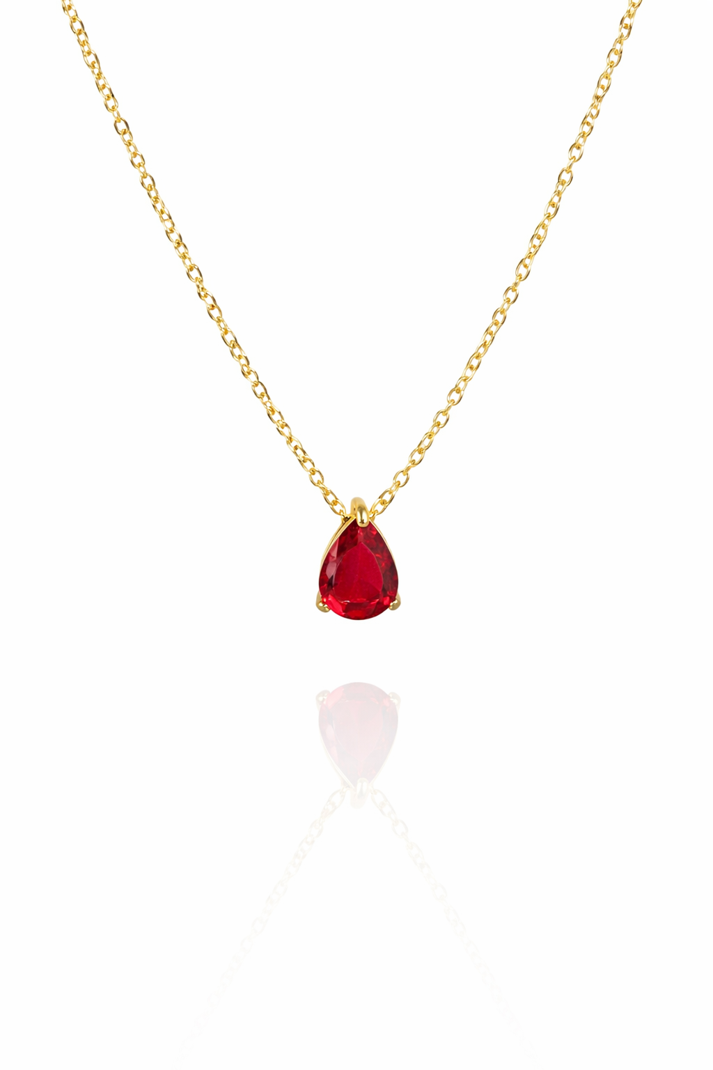 teardrop gemstone necklace