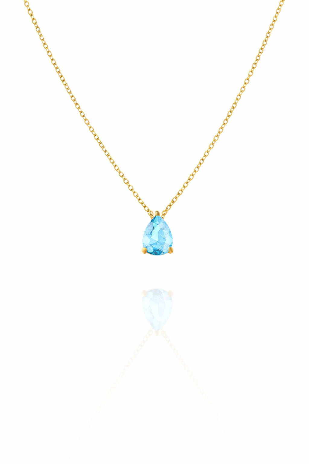 teardrop gemstone necklace