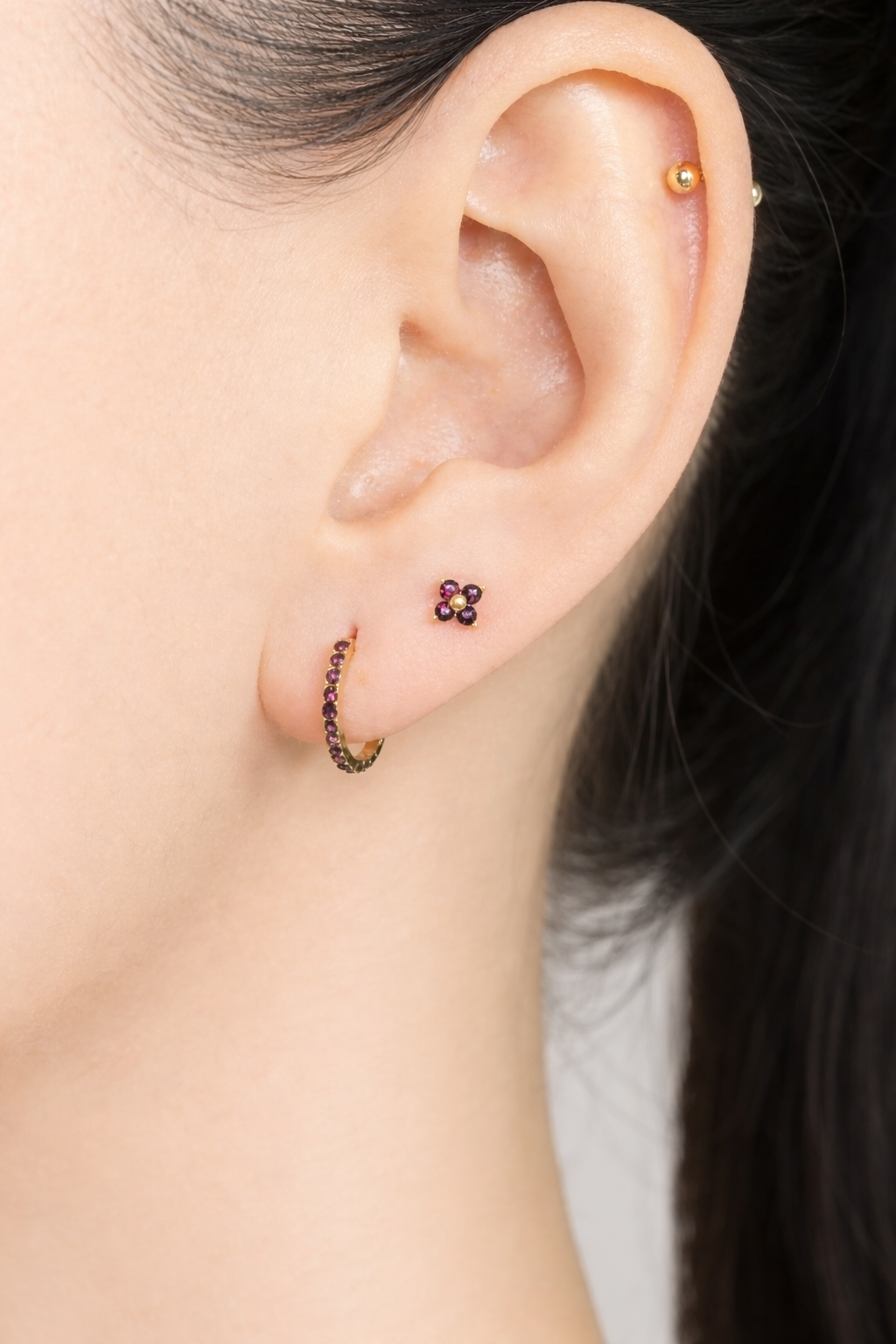 ivy flower earrings