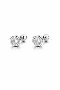 zirconia twisted back stud earring