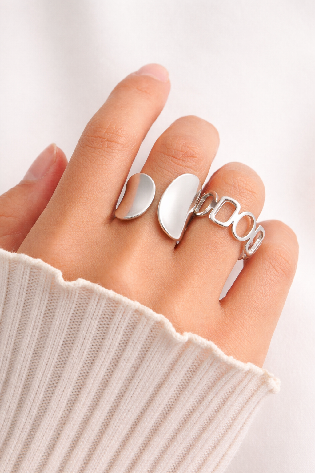 hollow & flat ring duo