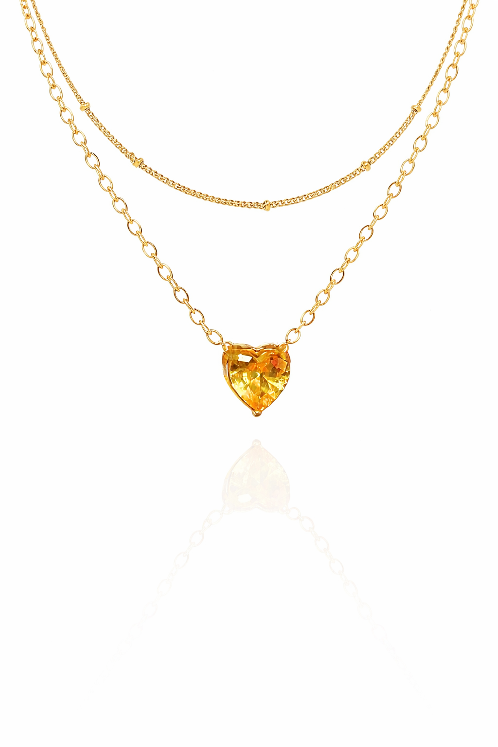 heart gemstone necklace