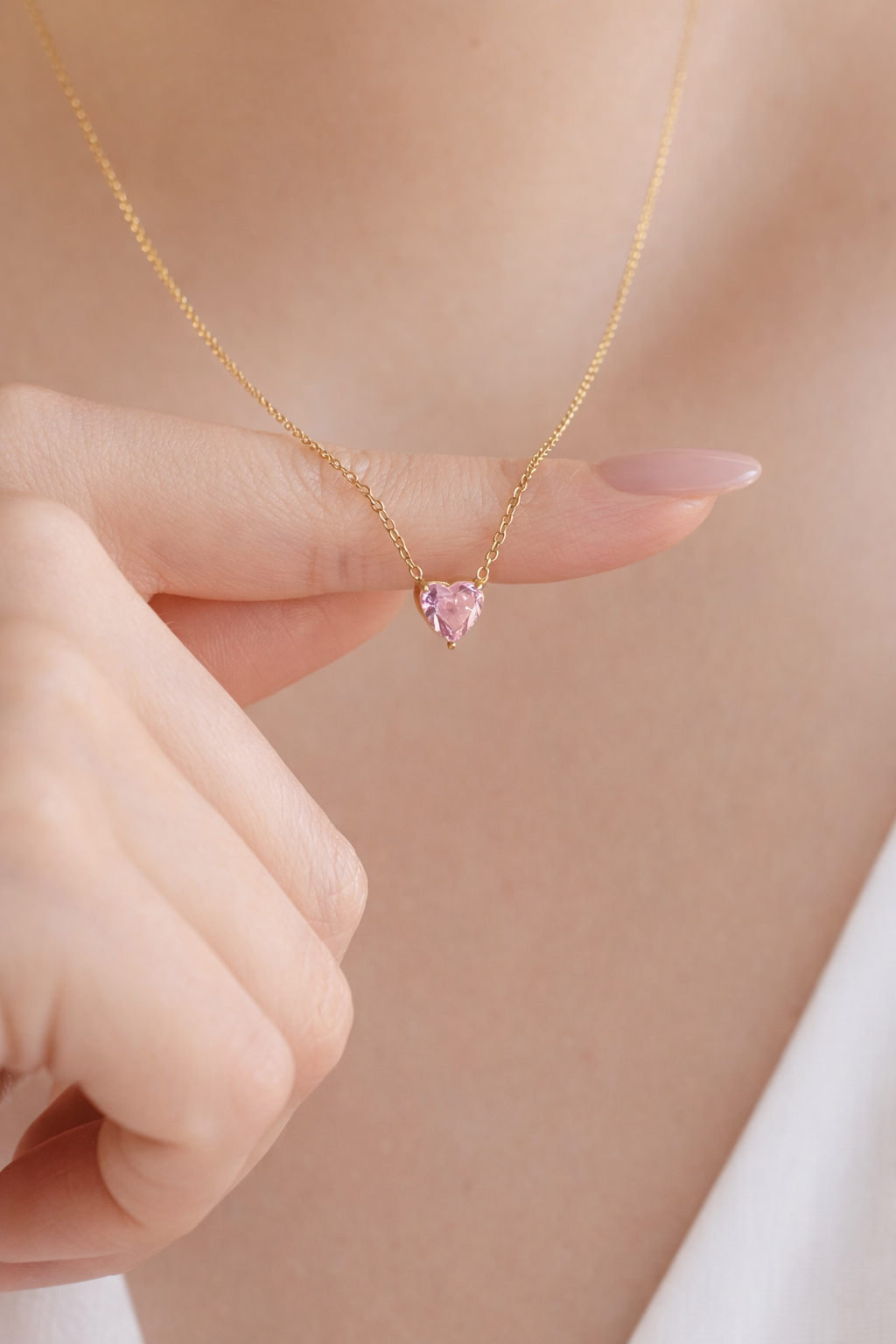 Heart Pink Tourmaline - October