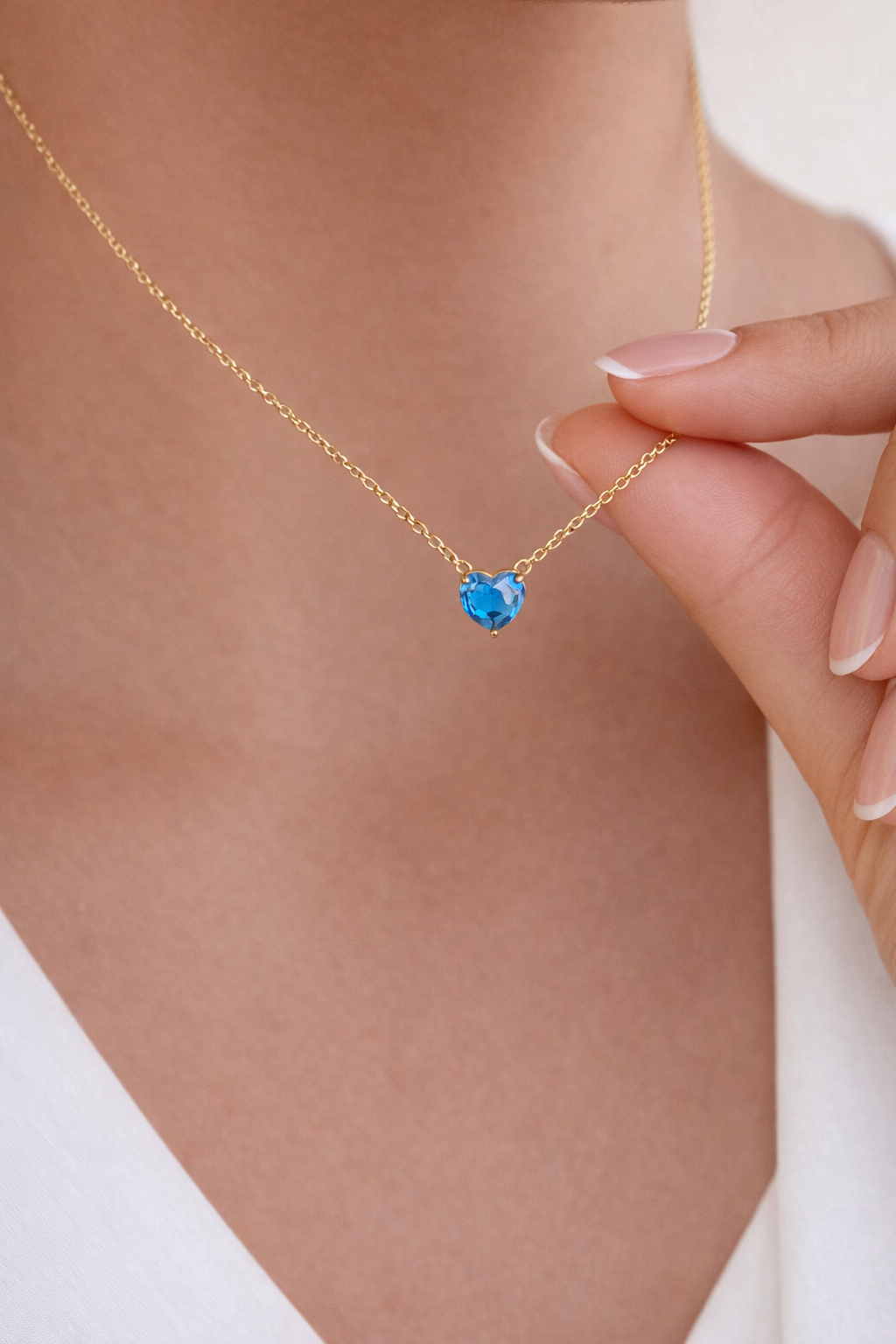 Heart Aquamarine - March