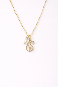big heart initial necklace