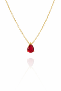 teardrop gemstone necklace