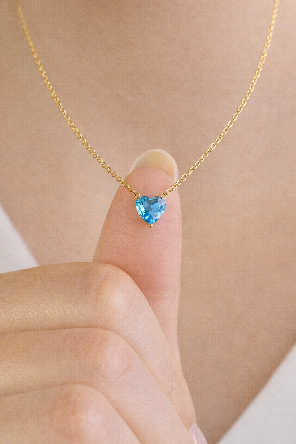 Heart Blue Topaz - December