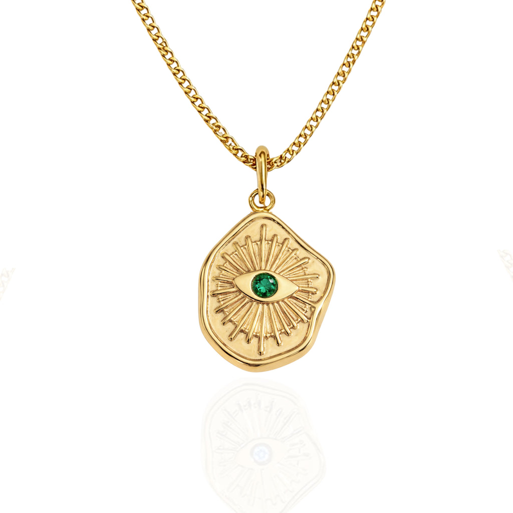 evil eye gemstone necklace