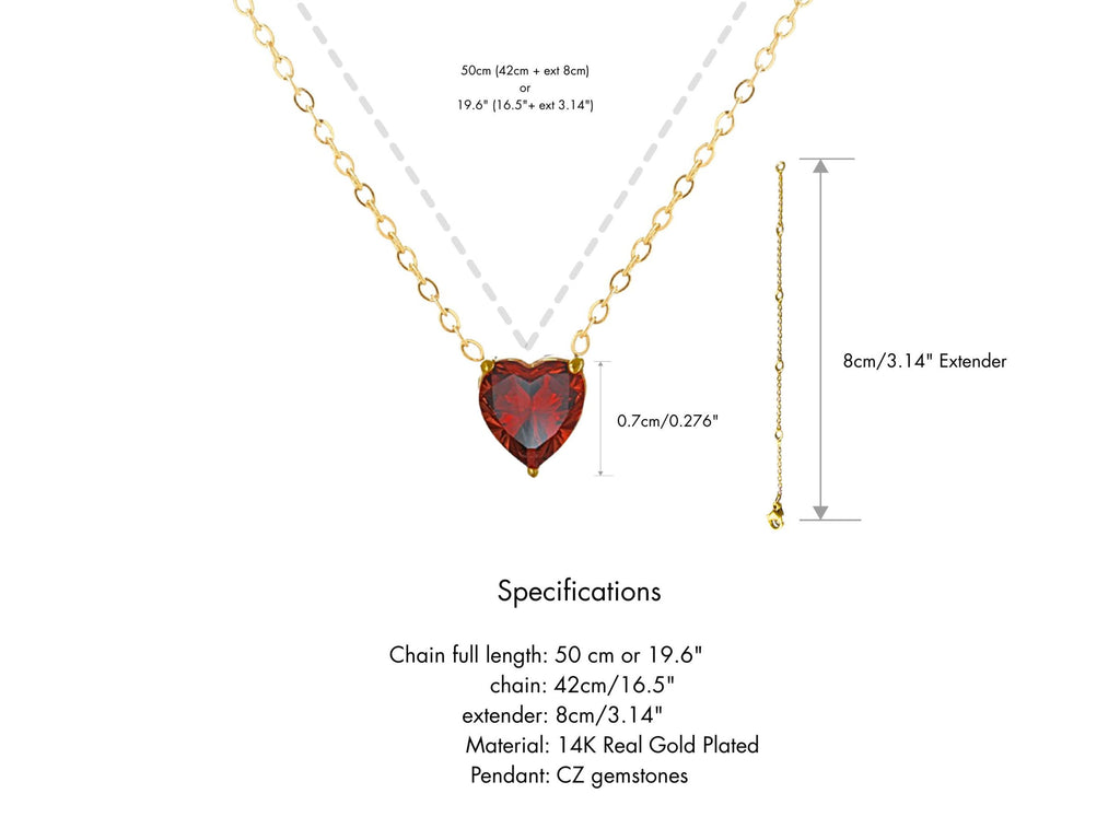 Heart Garnet - January