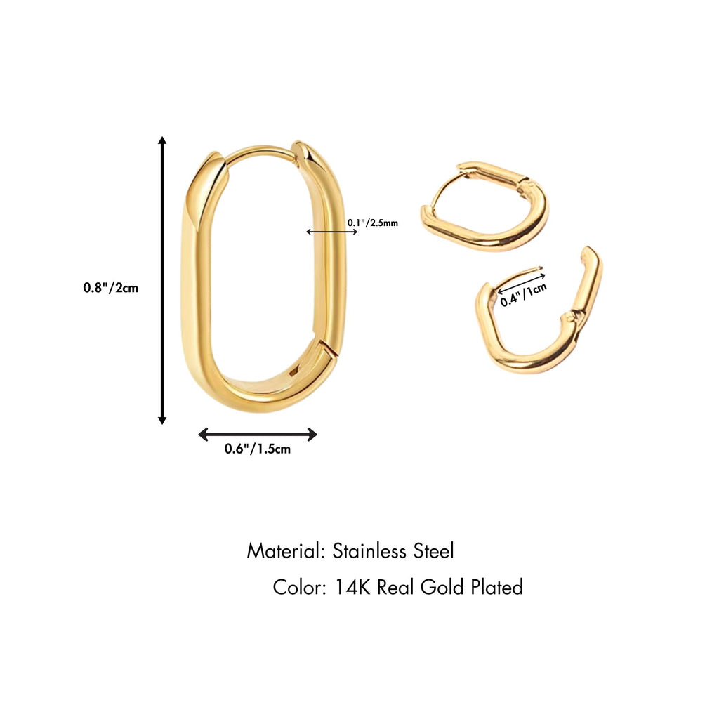 14K Gold Minimalist Hoop Earrings