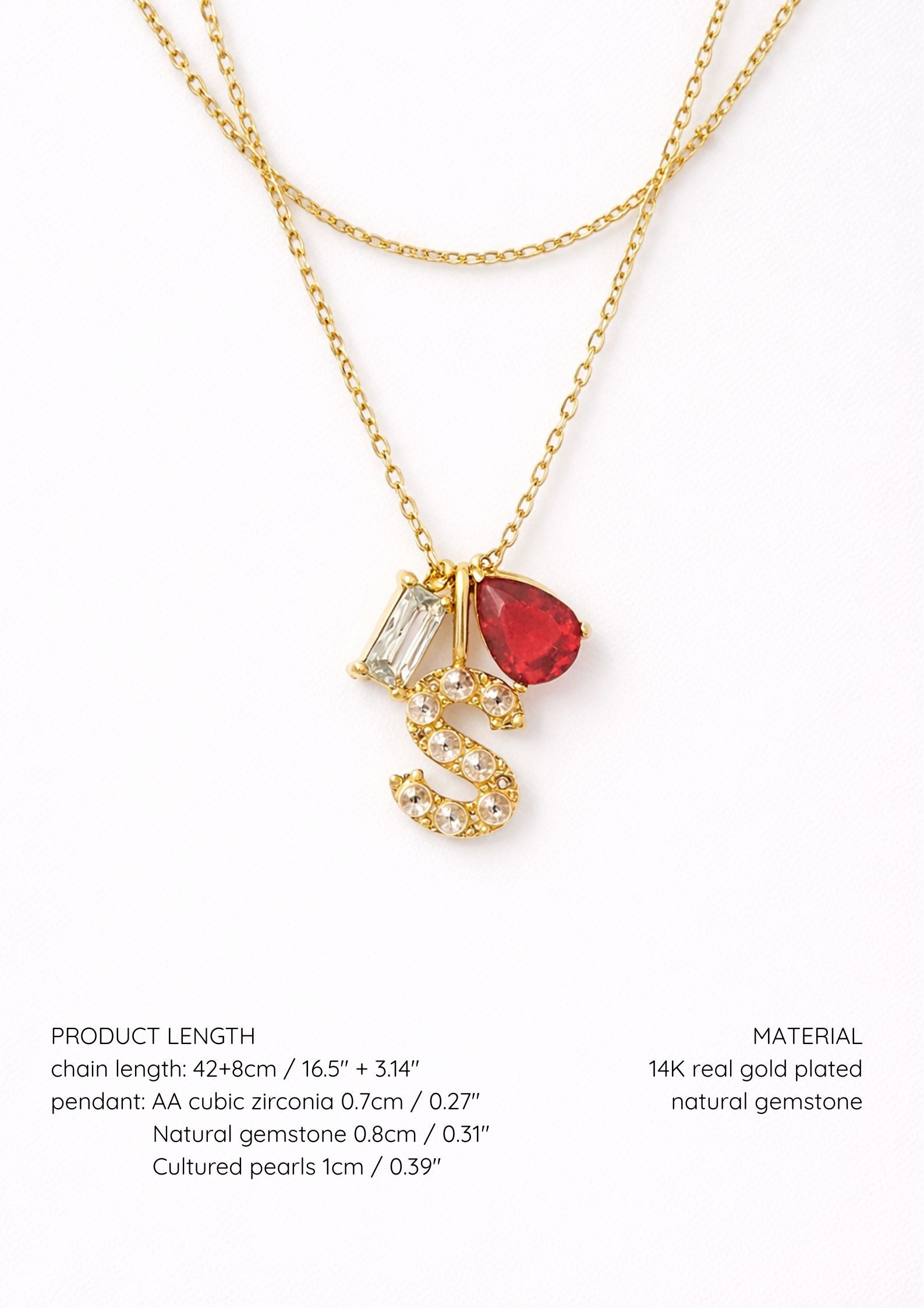 pearl initial necklace