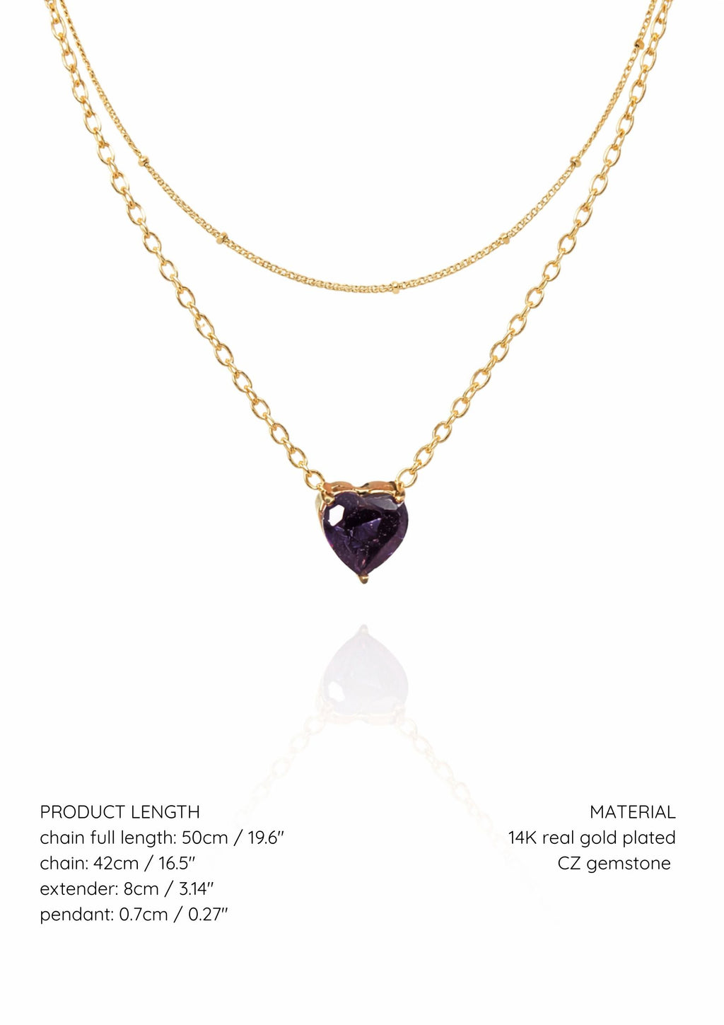 Heart Amethyst - February