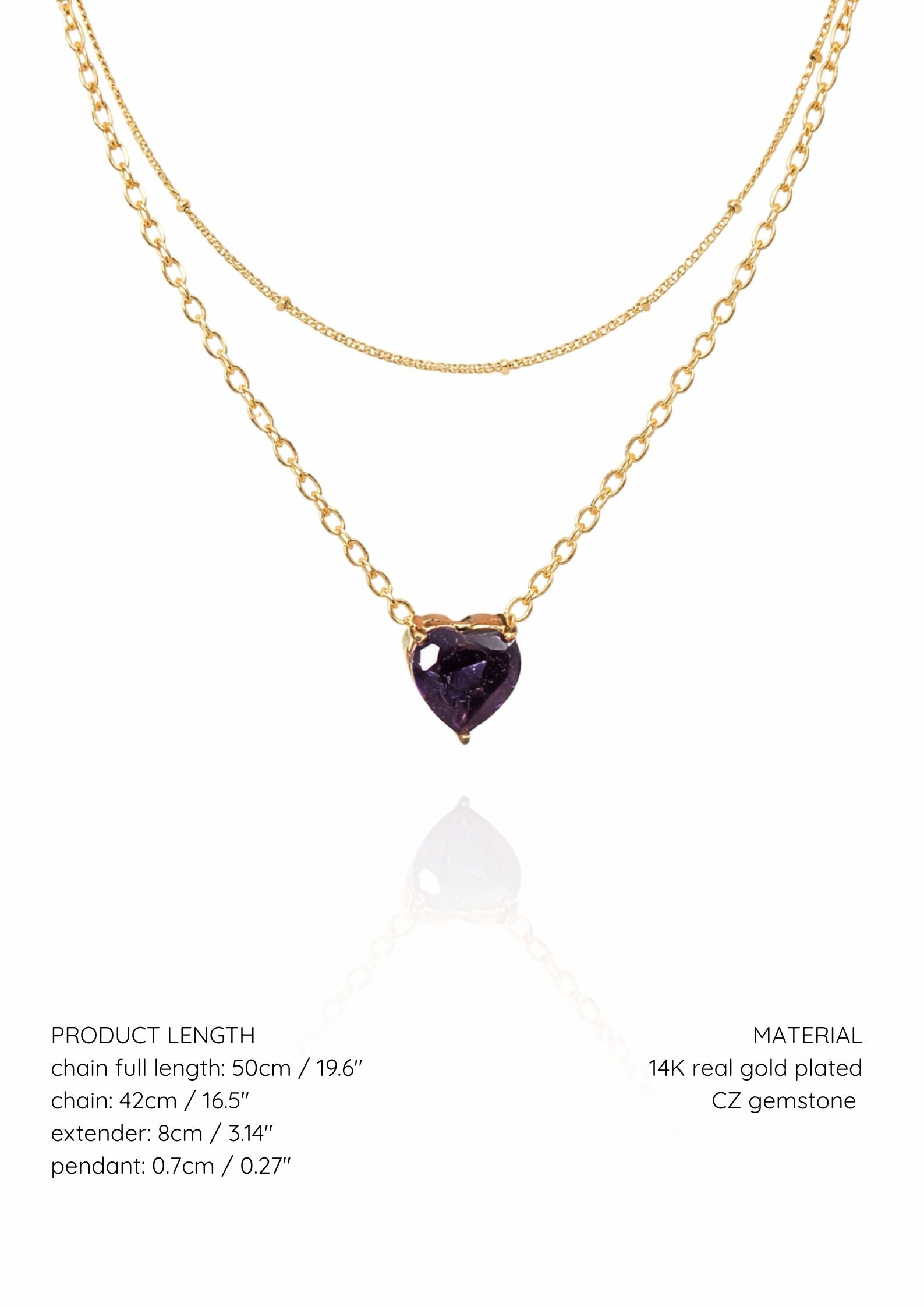 Heart Amethyst - February