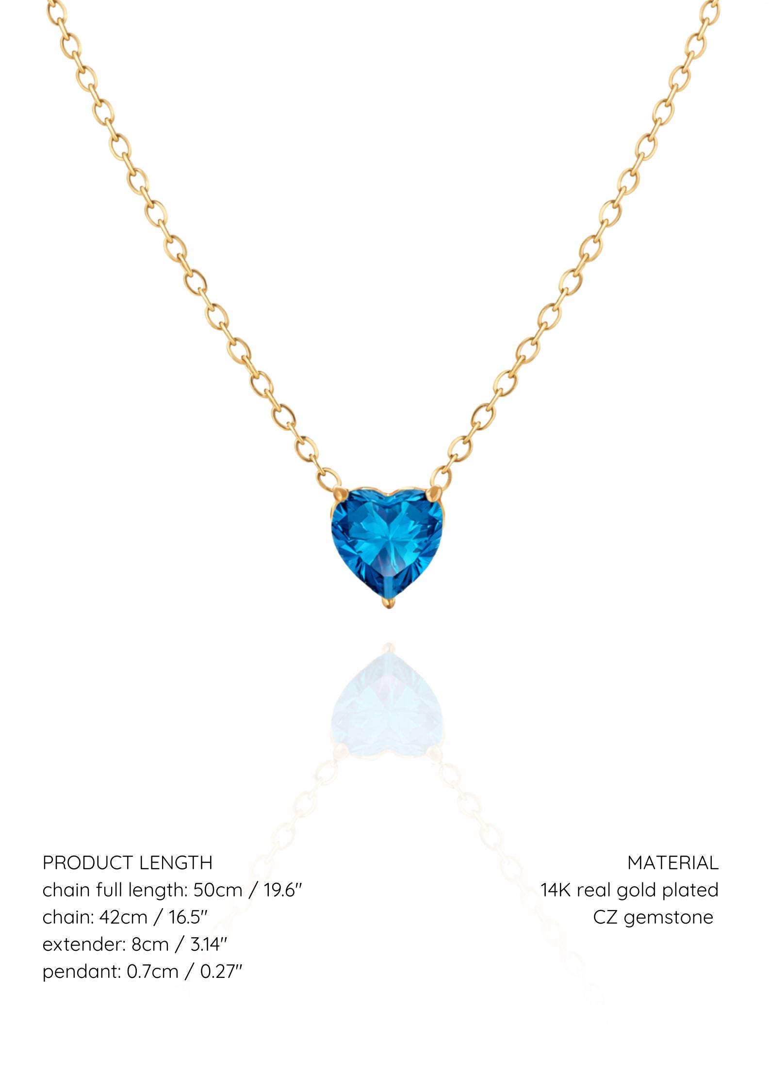 Heart Aquamarine - March