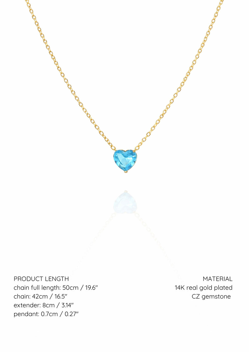 Heart Blue Topaz - December