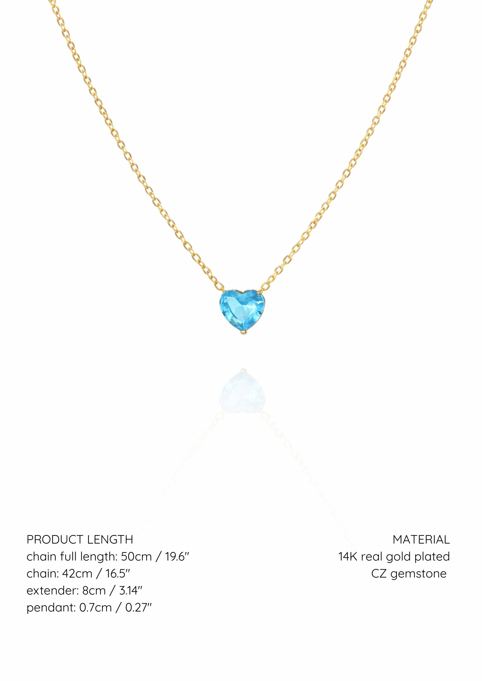 Heart Blue Topaz - December