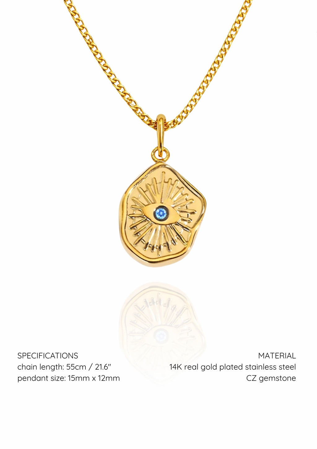 evil eye gemstone necklace