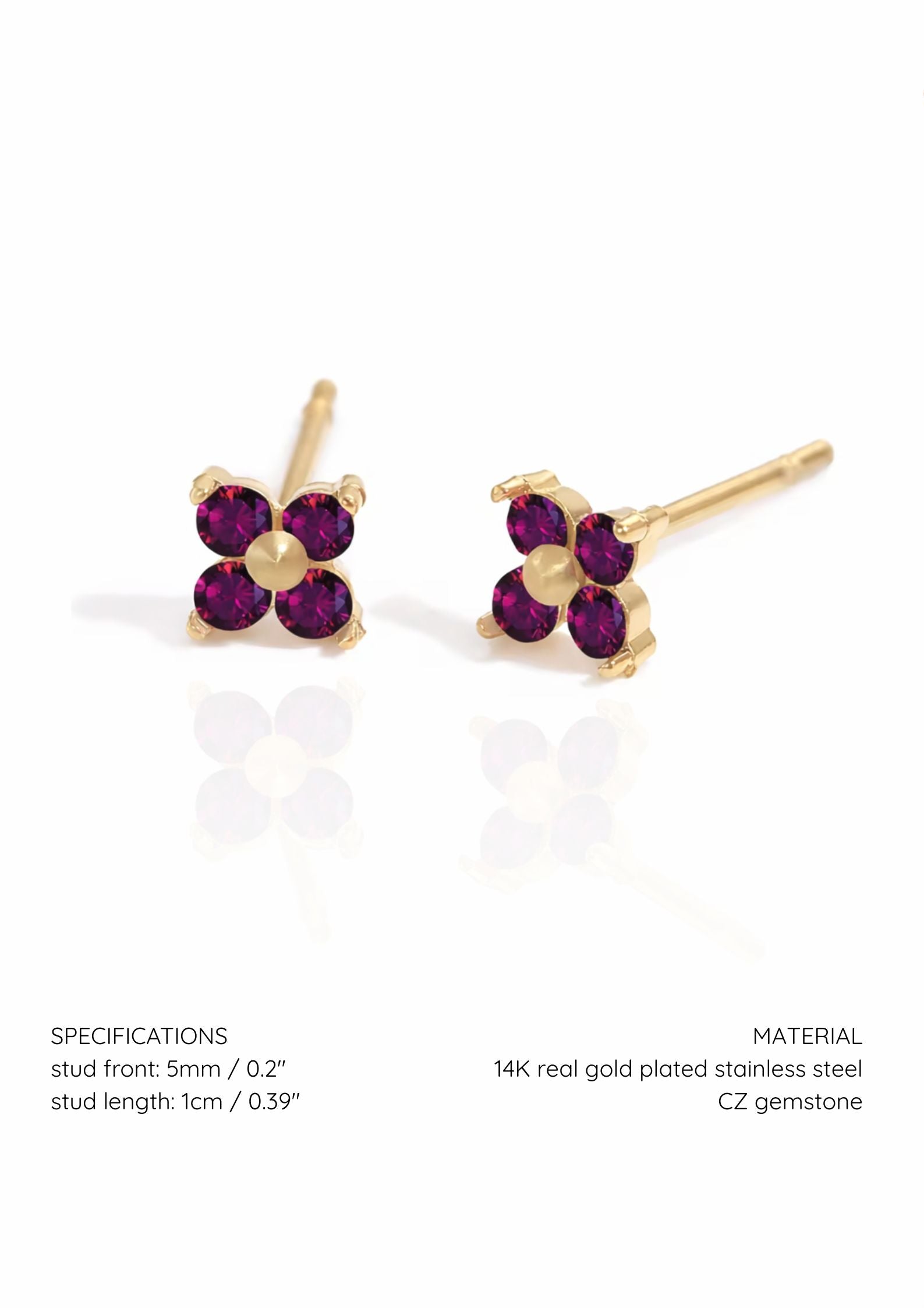 ivy flower earrings