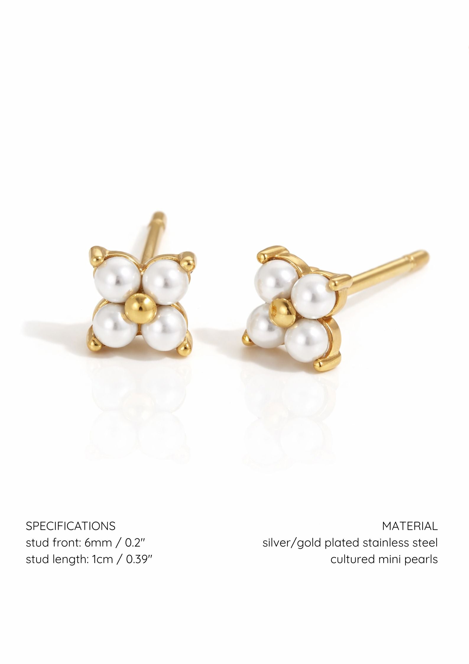 ivy pearl stud earring