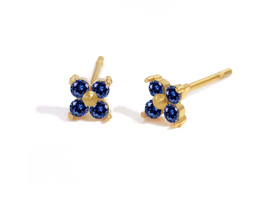 ivy flower earrings