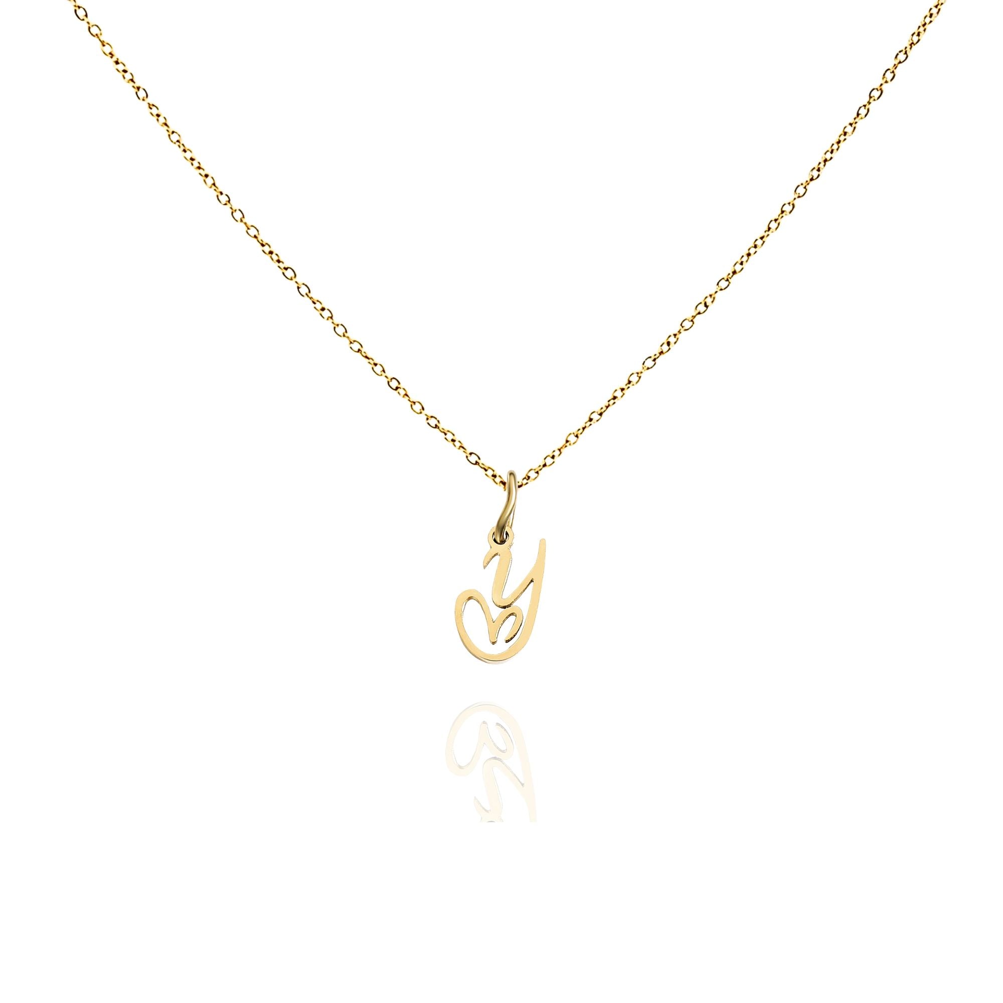 big heart initial necklace