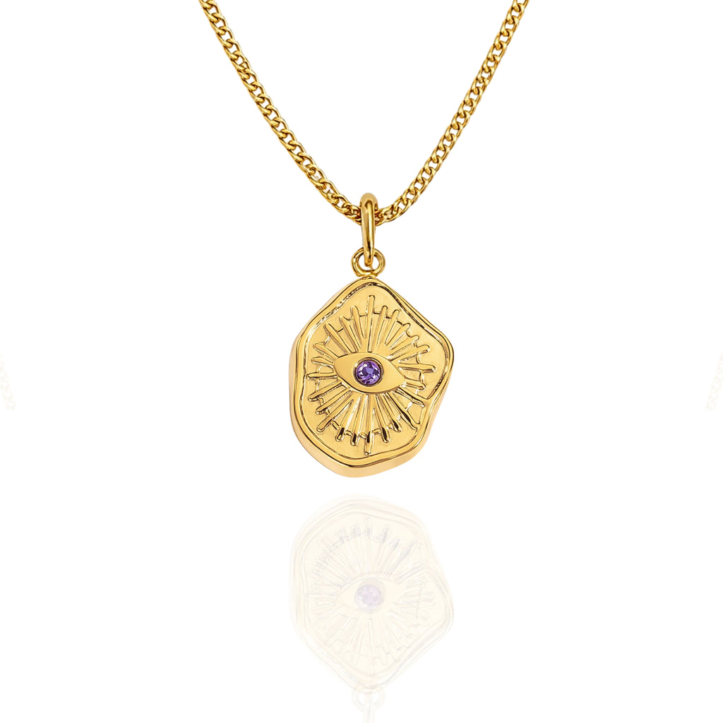 evil eye gemstone necklace