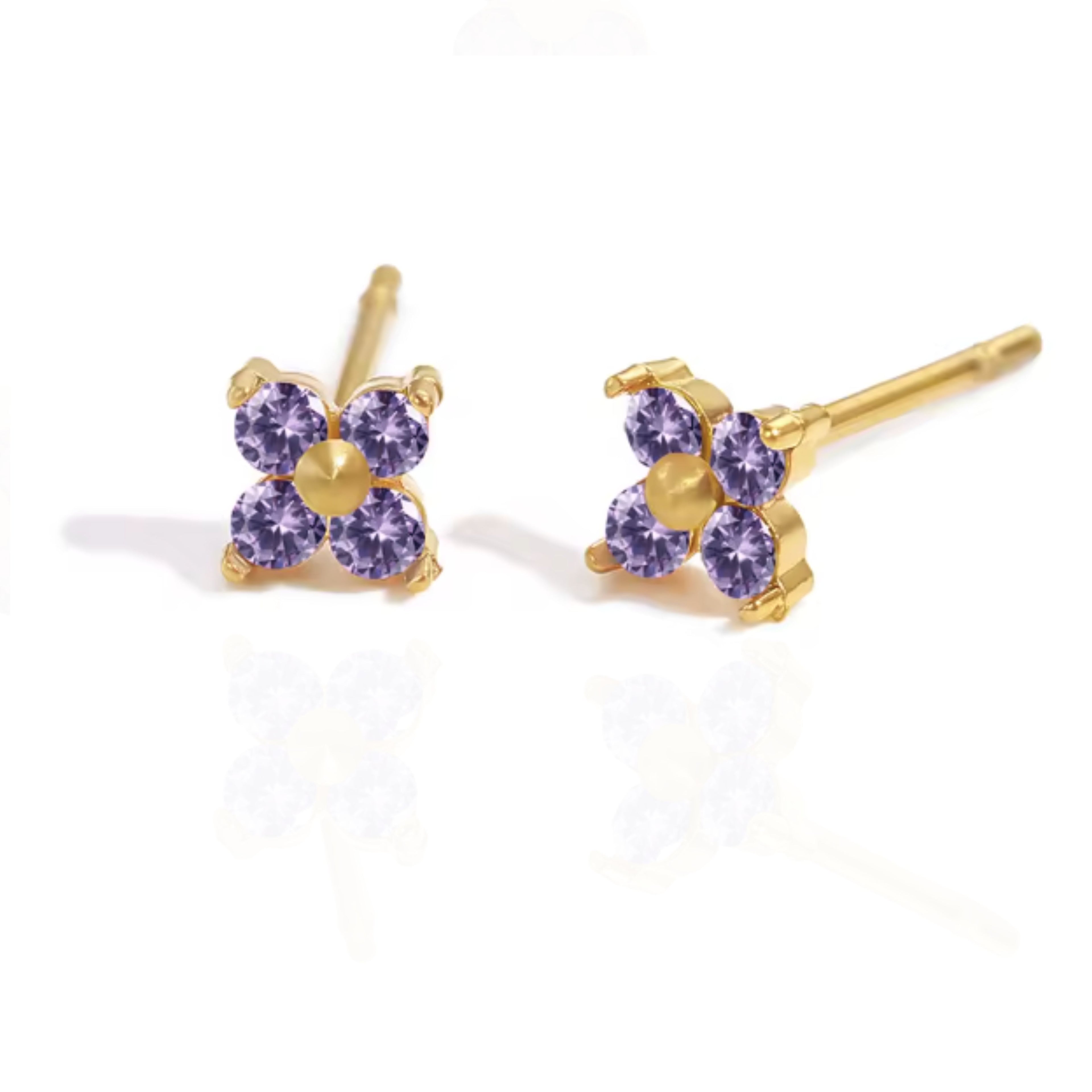 ivy flower earrings